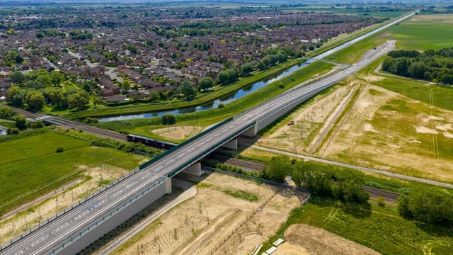 Spalding western relief road in Lincolnshire stops well short of its destination