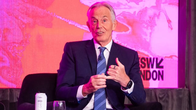 Sir Tony Blair, 72, said it was “absurd” that NHS data was not being made available to power innovation