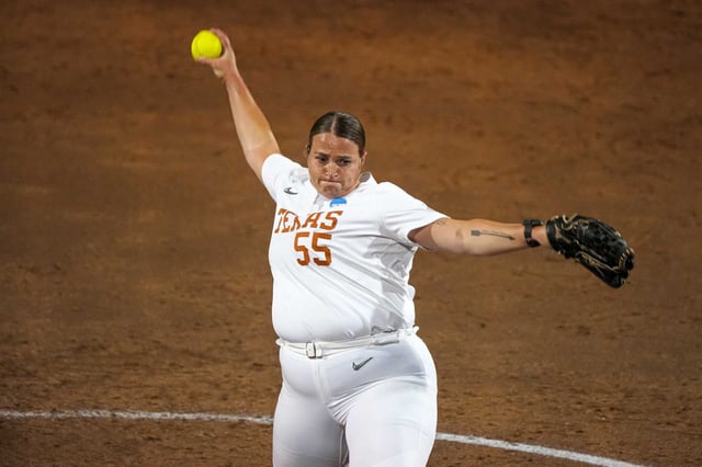 Mac Morgan, pictured earlier in the NCAA Tournament, started against Tennessee on Monday, combining with Teagan Kavan to shut out Tennessee and send the Longhorns to the finals of the Women&#39;s College World Series.