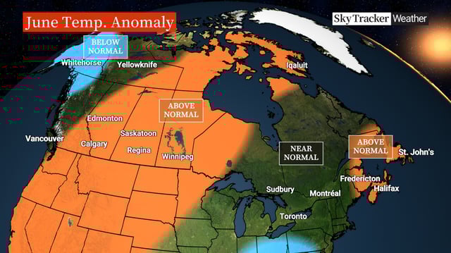 June weather could provide some relief for provinces hit hard by wildfires.