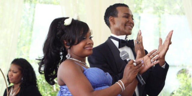 Phaedra Parks and Dwight Eubanks at her baby shower on 'The Real Housewives of Atlanta.'