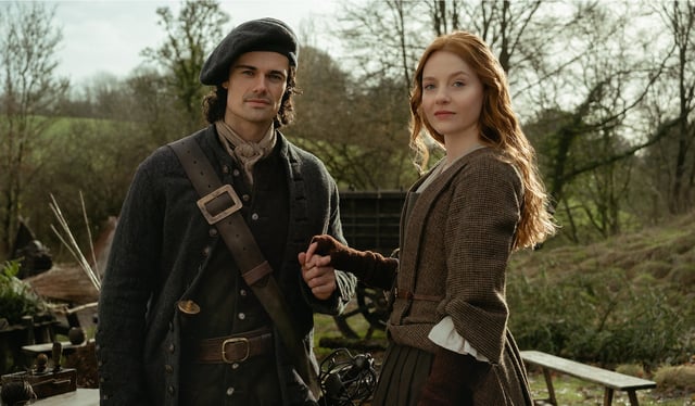 Jamie Roy and Harriet Slater in 'Outlander: Blood of my Blood'.