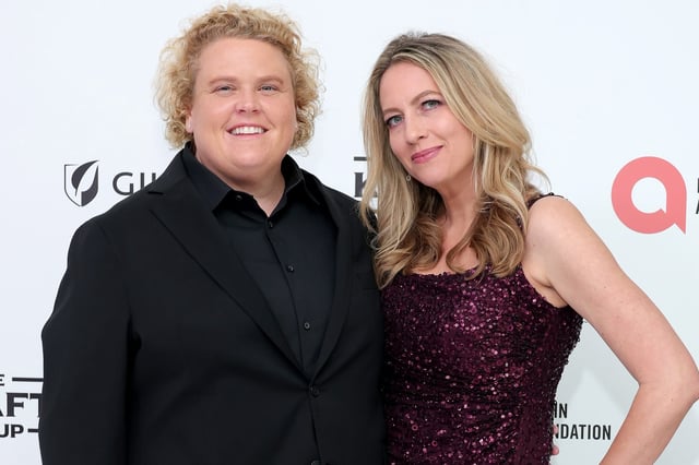 Fortune Feimster and Jax Smith attend the Elton John AIDS Foundation&#39;s 33rd Annual Academy Awards Viewing Party on March 02, 2025 in West Hollywood, California. (Photo by Michael Loccisano/Getty Images for Elton John AIDS Foundation)