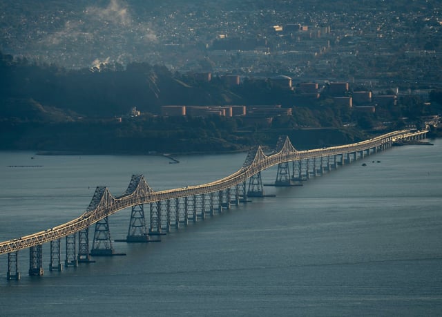 The Richmond-San Rafael Bridge on Thursday, Dec. 30, 2021. (Alan Dep/Marin Independent Journal)