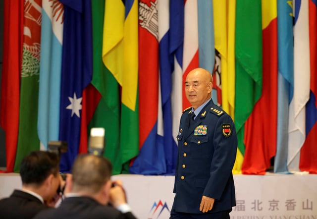 China's Vice Chairman of the Central Military Commission Xu Qiliang arrives for a welcome dinner at the Xiangshan Forum in Beijing, China October 20, 2019. REUTERS/Jason Lee/File Photo