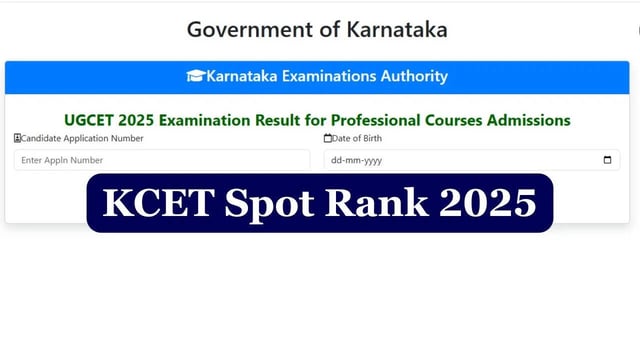 KCET Spot Rank 2025 Out for Withheld Candidates at cetonline.karnataka.gov.in