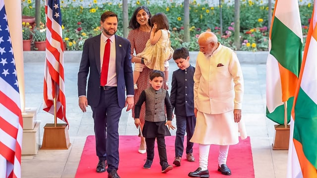 US Second lady Usha Vance said that her kids met PM Narendra Modi and hugged him, PM also gave her five year old son a birthday present. 