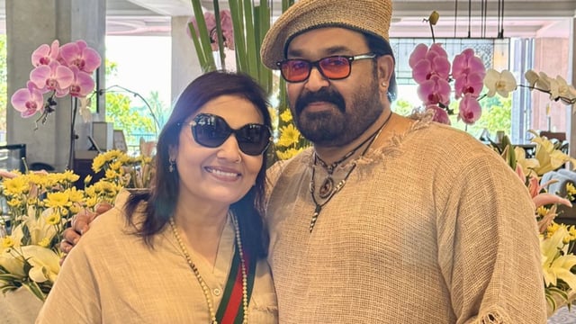 Mohanlal Goes All Romantic, Shares Adorable Unseen Pic With 'Dear' Wife Suchitra On Her Birthday