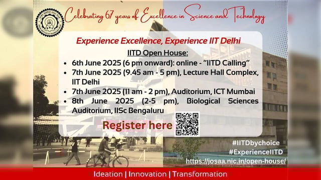 IIT Delhi Open House for JEE Advanced 2025 Qualifiers in Delhi, Mumbai, Bengaluru