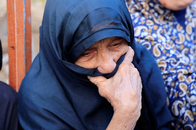 A woman reacts following the death of Palestinians, in what the Gaza health ministry say was Israeli fire near a distribution site in Rafah, at Nasser hospital in Khan Younis, in the southern Gaza Strip, June 3, 2025. REUTERS/Hatem Khaled