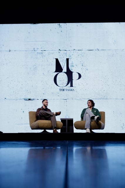 C.Tangana y Santos Bacana, durante la conversación