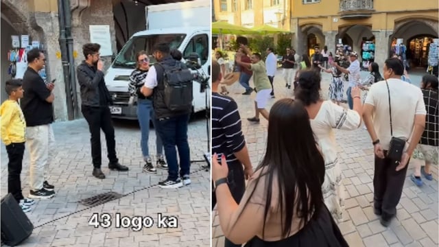 Gujarati tourists perform Garba on a street in Austria. Viral video sparks backlash
