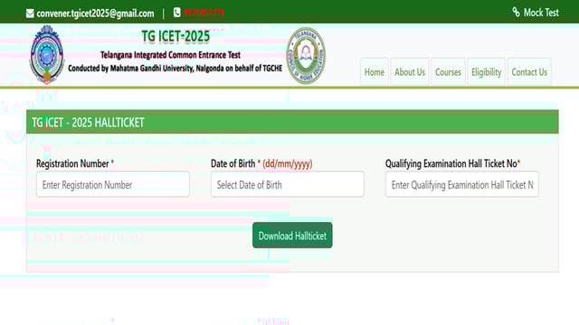 TS ICET Hall Ticket 2025 released at icet.tgche.ac.in, download link here