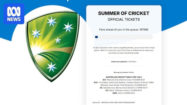 A screenshot of a ticket website showing "Fans ahead of you in the queue: 197986"