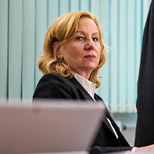 Patricia Schlesinger beim Prozess Mitte Januar