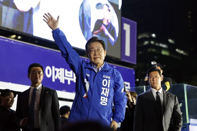 El candidato opositor Lee Jae-myung.