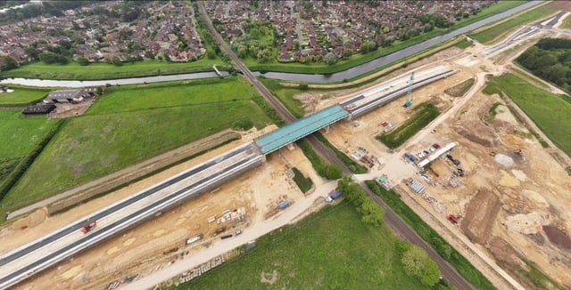 Officials have had ambitions for a &#39;relief road&#39; with the aim of easing congestion on the A16 around Spalding, Lincolnshire, for 14 years (Photo: Lincolnshire County Council)