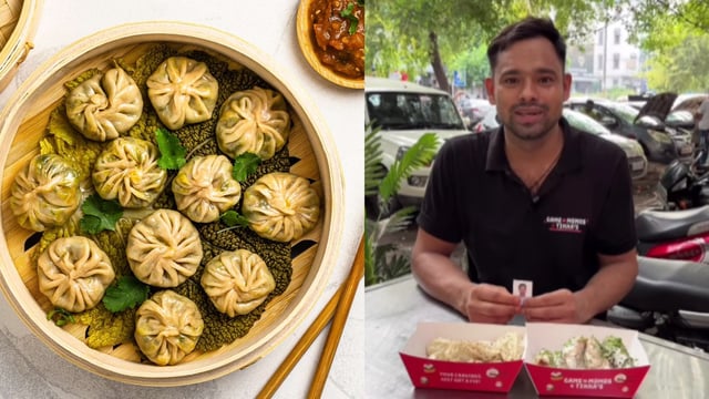 A food outlet in West Delhi has set social media's latest food trend - digital eating!