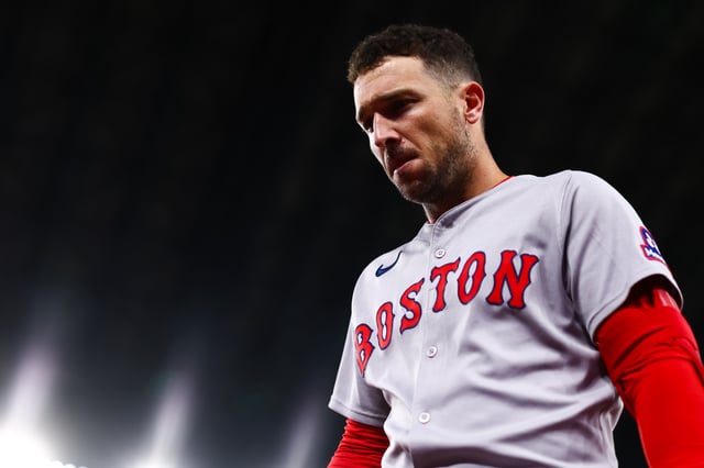 TORONTO, CANADA - APRIL 30: Alex Bregman #2 of the Boston Red Sox walks to the dugout ahead of their MLB game against the Toronto Blue Jays at Rogers Centre on April 30, 2025 in Toronto, Ontario, Canada. (Photo by Cole Burston/Getty Images)
