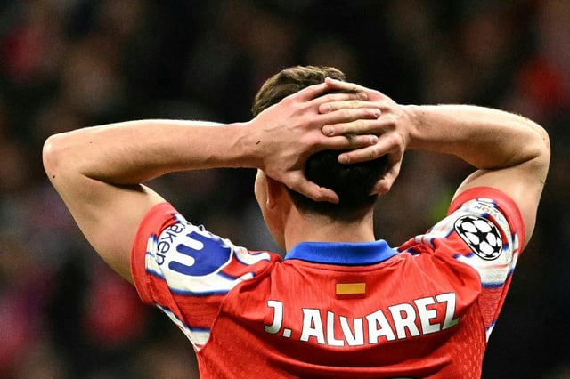 Atletico Madrid's Julian Alvarez was left scratching his head after his spot kick against Real Madrid was ruled out