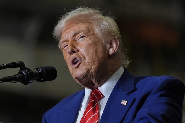 President Donald Trump speaks at U.S. Steel Corporation&#39;s Mon Valley Works-Irvin plant, Friday, May 30, 2025, in West Mifflin, Pa.