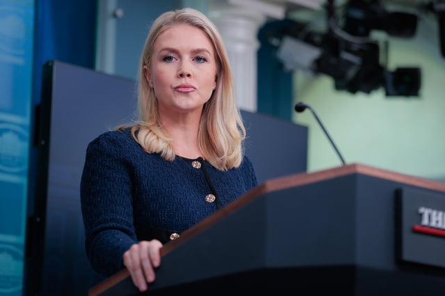 White House press secretary Karoline Leavitt listens to a question from a reporter during a press briefing on June 03, 2025 in Washington, DC.