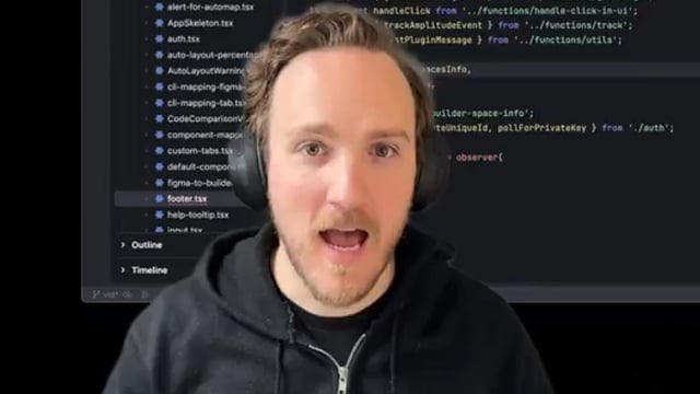 A screenshot of the CEO and co-founder of Builder.io, Steve Sewell.