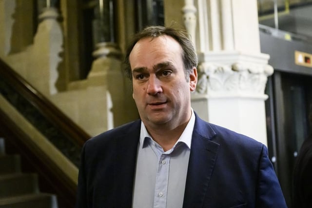 Liberal MP Mark Gerretsen, now the government whip, makes his way to a Liberal Party caucus meeting in West Block on Parliament Hill in Ottawa on Wednesday, Jan. 8, 2025. 