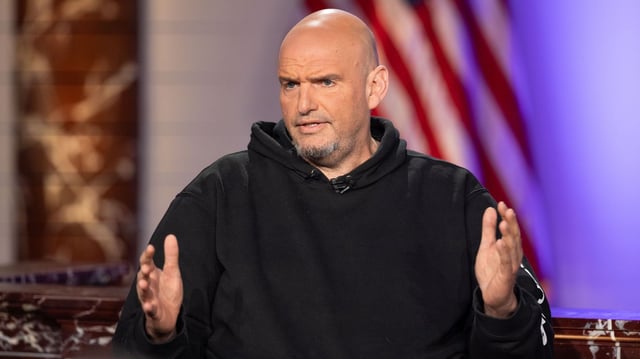 Sen. John Fetterman on June 2 in Boston. Photo by Scott Eisen/Getty Images