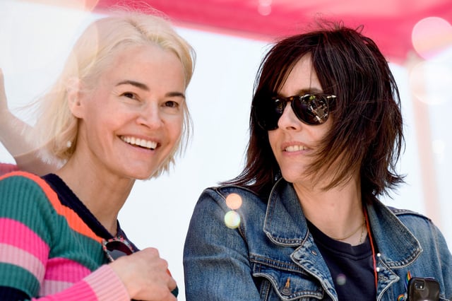 Leisha Hailey, left, and Kate Moennig at the 2019 LA Pride Parade in West Hollywood, Calif. 