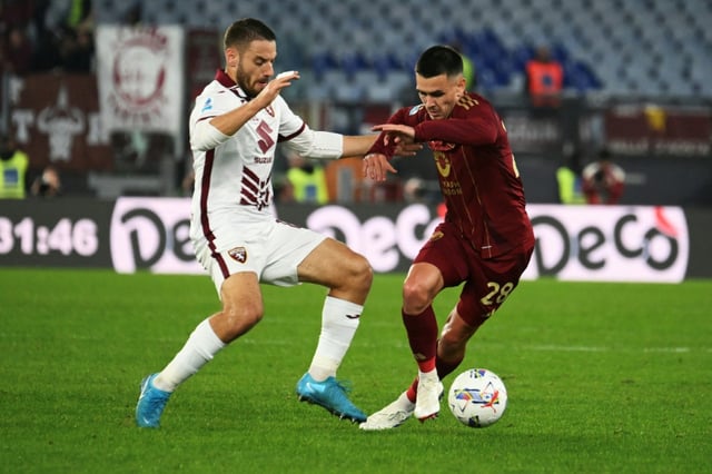 Enzo Le Fee (right) has joined Sunderland on a permanent deal from Roma
