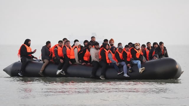 More than 1,100 migrants arrived in the UK after crossing the Channel on Saturday