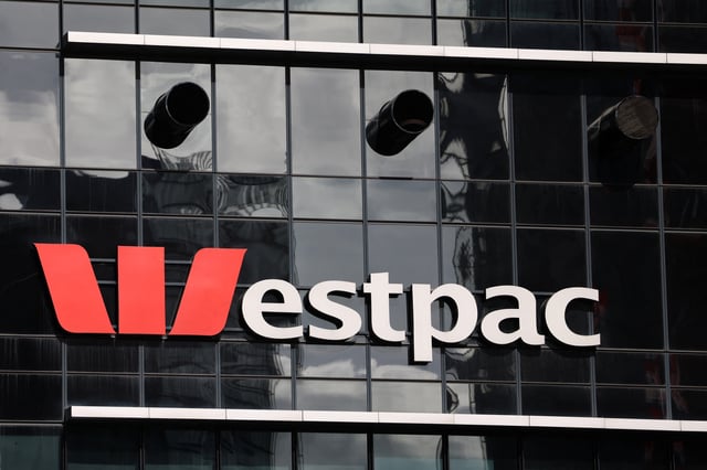 A Westpac logo is seen on a building in Sydney, Australia, May 5, 2025. REUTERS/Hollie Adams/File Photo