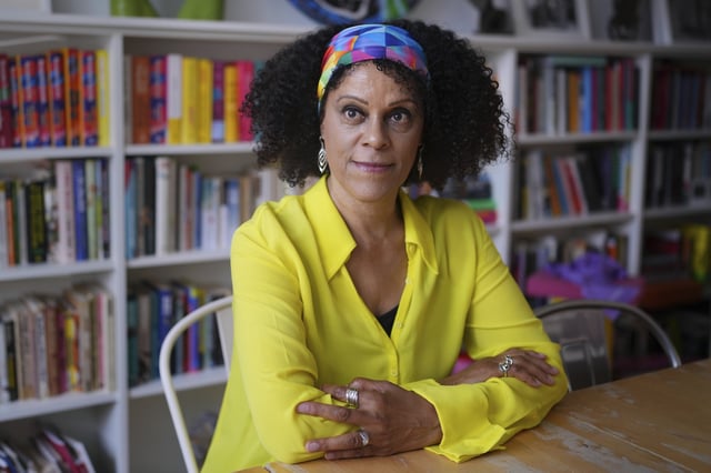 British author and academic Bernardine Evaristo at her home in London, Monday, June 2, 2025. (AP Photo/Kirsty Wigglesworth)