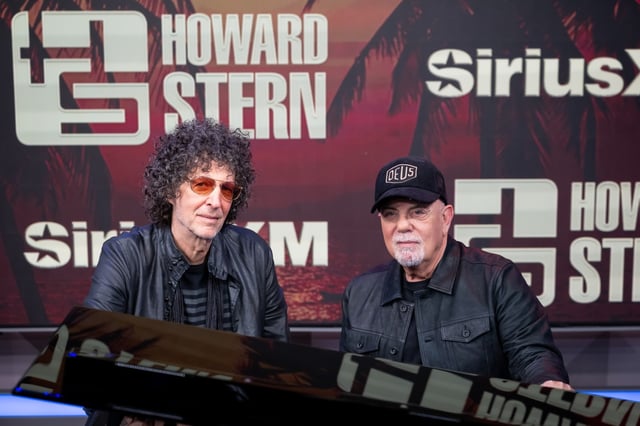 Howard Stern with Billy Joel on SiriusXM/Howard Stern on February 14, 2024 in Miami, Florida. (Photo by Jason Koerner/Getty Images)