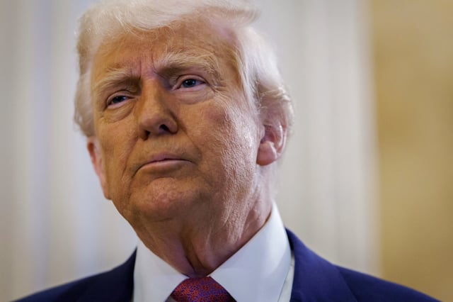 Yucca Valley resident Thomas Eugene Streavel, 73, threatened the life of President Donald Trump in social media postings, according to the U.S. Department of Justice. Streavel pleaded not guilty on June 3, 2025. (Bloomberg Finance LP)
