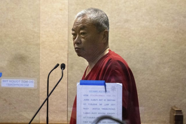 Chunli Zhao in San Mateo Superior Court in Redwood City, Calif., on Wednesday, Jan. 25, 2023. The DA said Tuesday he will seek the death penalty against Zhao for the mass shootings that killed seven people.