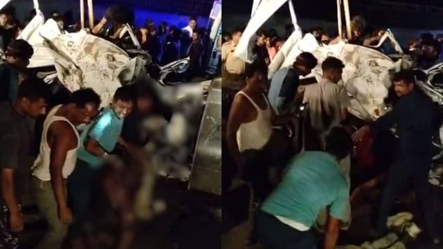 BREAKING: 9 Dead, 2 Injured as Cement Trolley Crushes Eco Van Near Madhya Pradesh's Meghnagar | Image: Republic 
