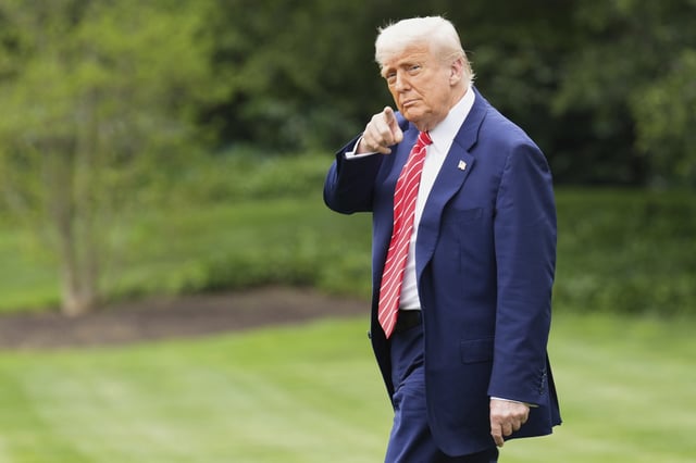 President Donald Trump walks on the South Lawn of the White House, Friday, May 30, 2025, in Washington, as he heads to Pittsburgh for a rally. (AP Photo/Jacquelyn Martin)