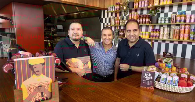 Omar Carrillo, Tim Archer and Raz Haroon. Picture by Phillip Biggs.