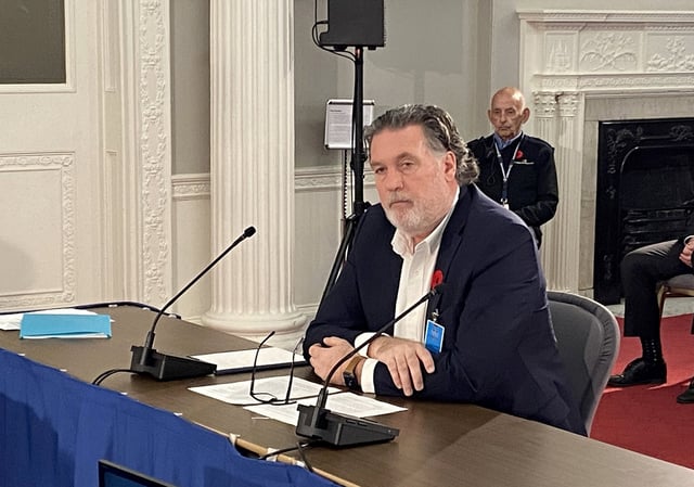 Peter Gregg, president  and CEO of Nova Scotia Power, makes an appearance before the Nova Scotia legislature’s law amendments committee, in Halifax, Monday, Oct. 31, 2022. THE CANADIAN PRESS/Keith Doucette