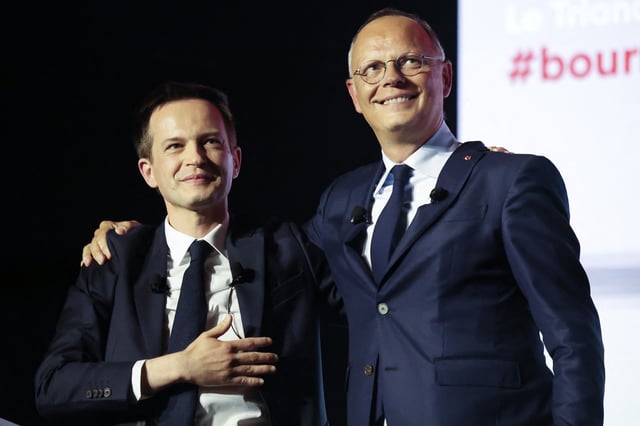 Pierre-Yves Bournazel et Edouard Philippe, ce mardi soir à Paris