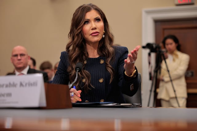 Homeland Security Secretary Kristi Noem testifies in Washington, DC, on May 6.