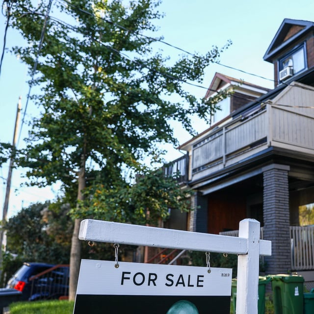 A house in Toronto's Riverdale area in 2021. Greater Toronto Area home sales in May posted their biggest increase in four months.
