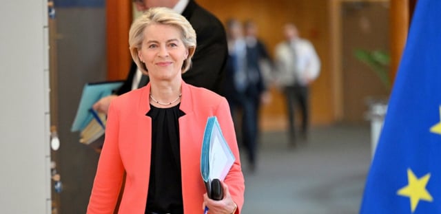 La présidente de la Commission, Ursula von der Leyen, à Bruxelles le 4 juin 2025