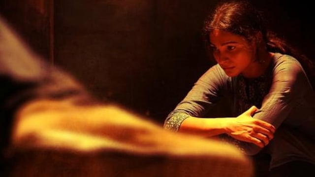 Andrea Jeremaiah in a still from Manushi, produced by Vetrimaaran. 