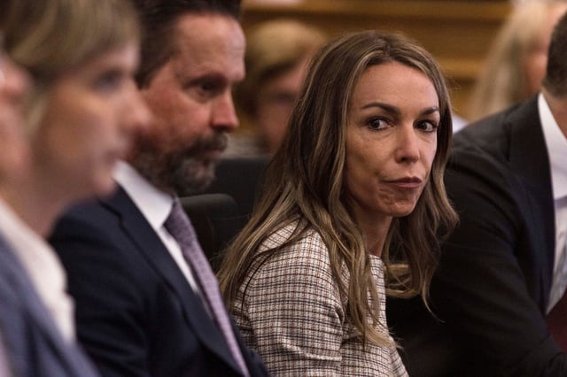 Karen Read listens during her murder trial in Norfolk Superior Court in Dedham, Massachusetts, on Tuesday.