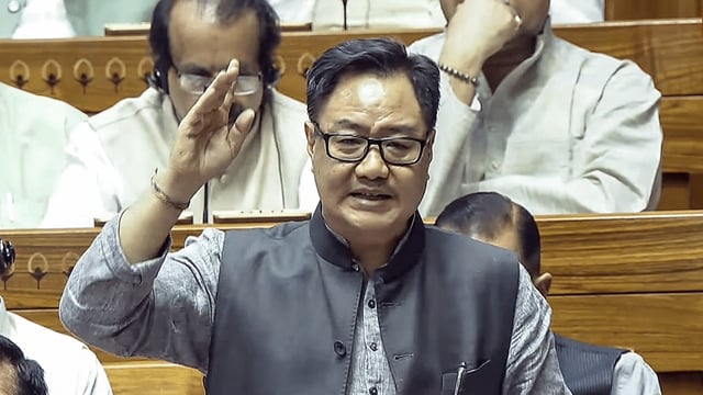 Union Minister Kiren Rijiju | ANI Photo/Sansad TV