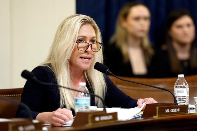FILE - Rep. Marjorie Taylor Greene speaks during a House Homeland Security Committee hearing on Jan. 30, 2024. Greene has been a long-time, passionate supporter of the 'Big Beautiful Bill.'