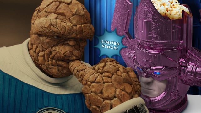 The Thing in Fantastic Four and the Galactus popcorn bucket